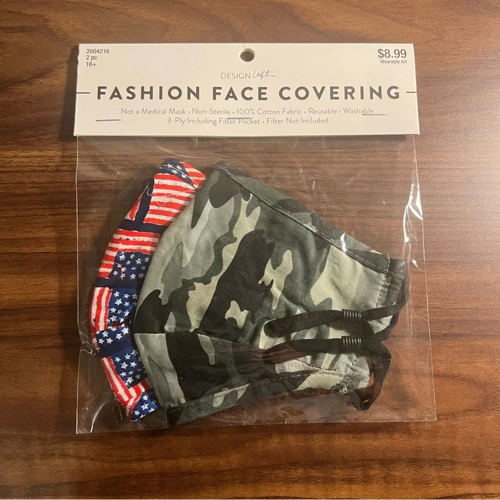 Fashion Face Covering American Plaid Cheetah Assorted  Face Masks.